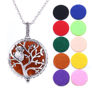 Aromatherapy Jewelry Locket Necklace Tree of Life Necklace Essential Oil Diffuser Perfume Aroma Diffuser Necklace Christmas Gift - DreamWeaversStore