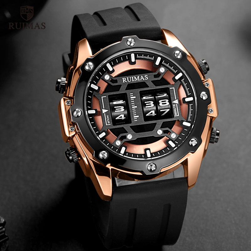 RUIMAS Digital Quartz Watch Men Top Brand Luxury Waterproof Wristwatch Male Silicone Strap Military Relogio Masculino Clock 553 - DreamWeaversStore