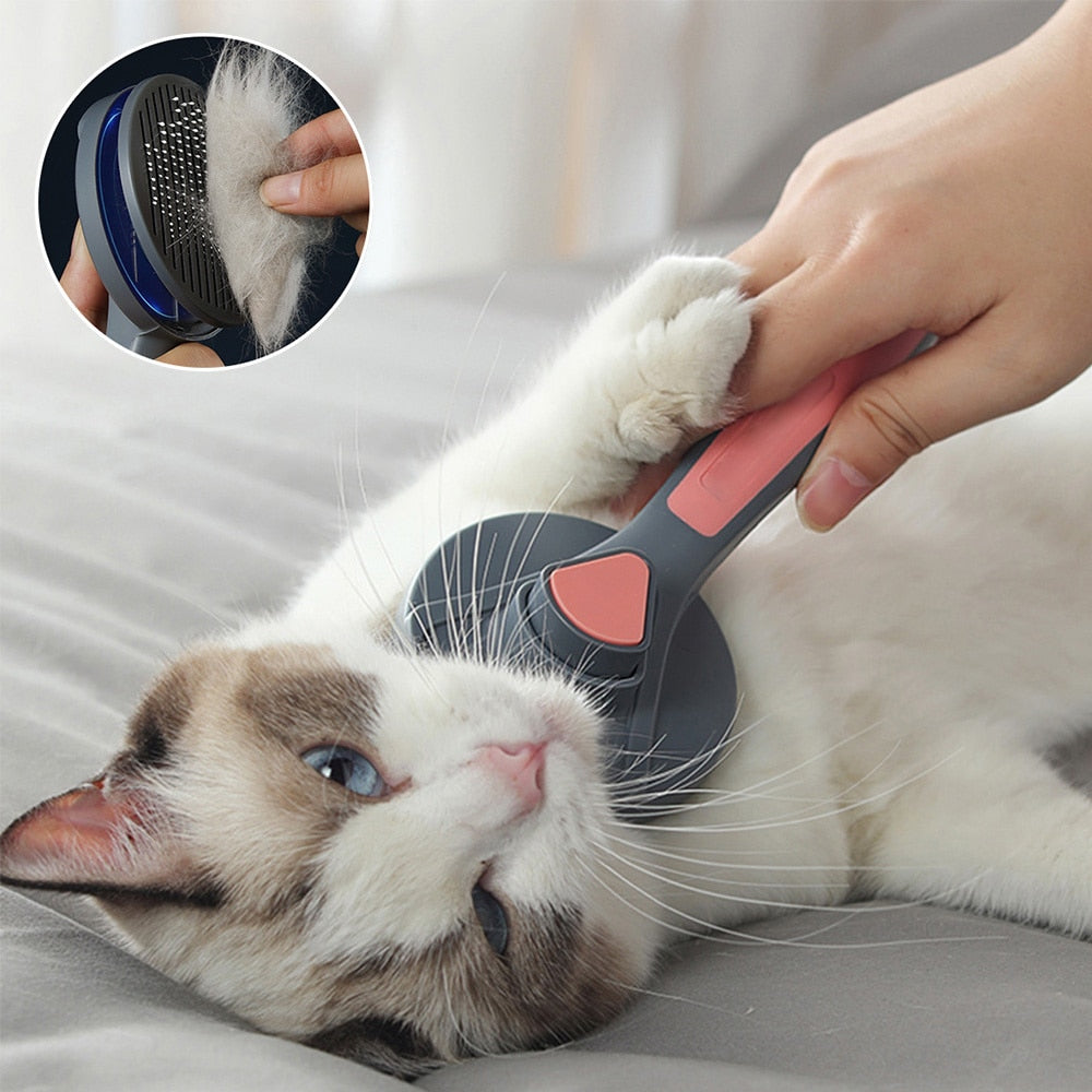 Cat Brush Dog Comb Hair Removes Pet Hair Comb For Cat Grooming Hair Cleaner Cleaning Beauty Products Self Cleaning Slicker Brush - DreamWeaversStore