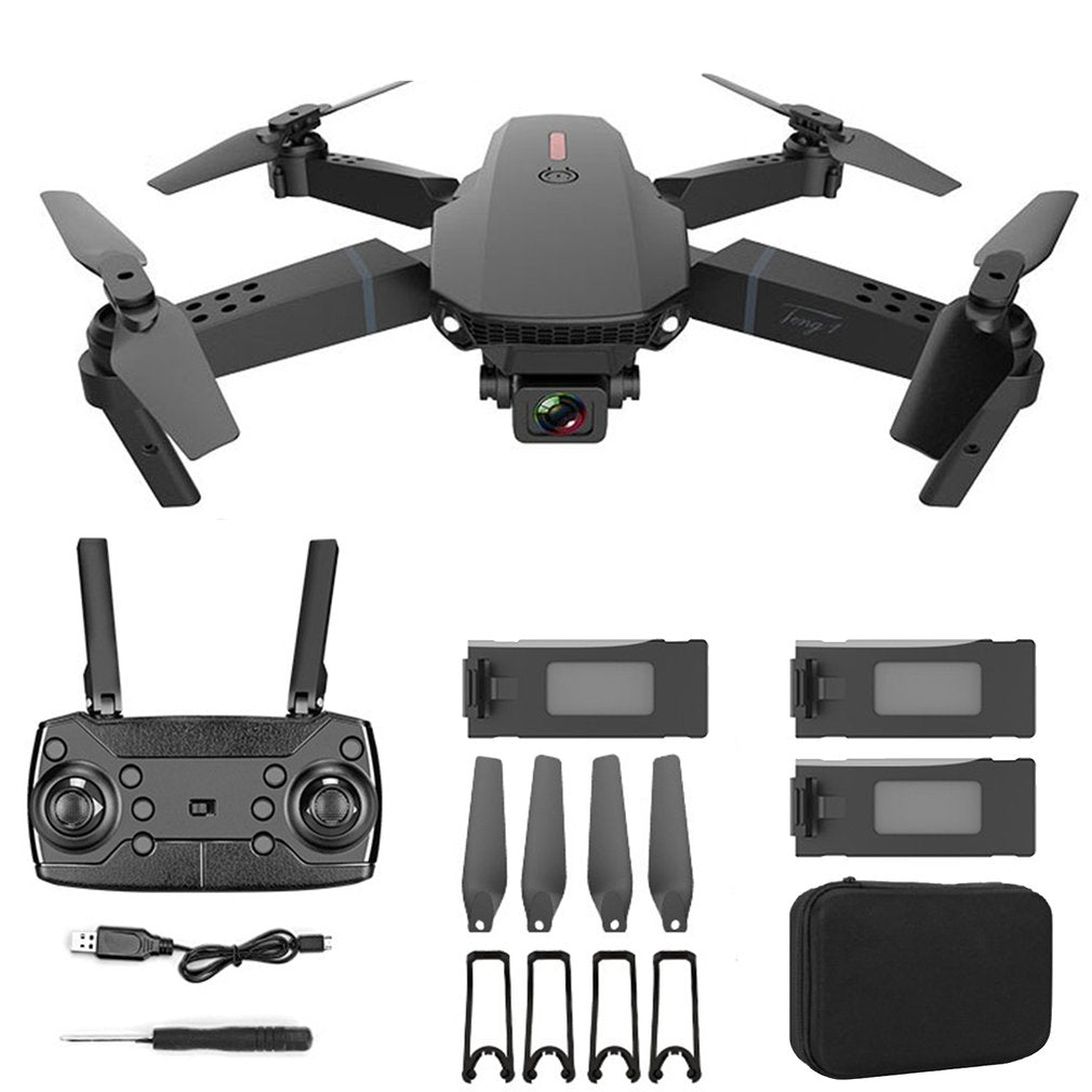 E88 pro drone 4k HD dual camera visual positioning 1080P WiFi fpv drone height preservation rc quadcopter Dron Toys - DreamWeaversStore