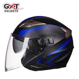 New GXT dual lens motorcycle helmet open face motorcycle helmet electric safety helmet women&#39;s summer unisex  motorcycle helmet - DreamWeaversStore