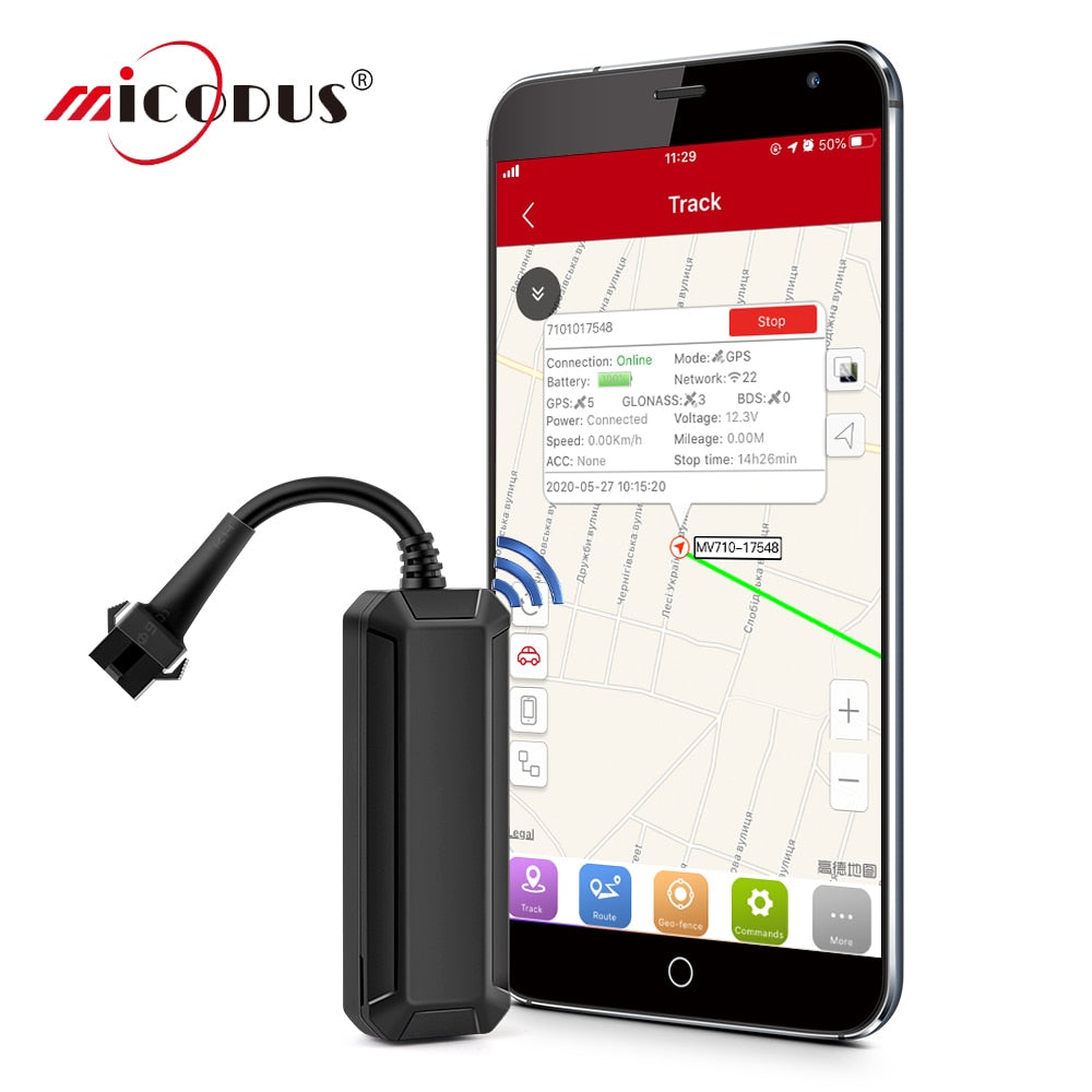 Mini Car GPS Tracker Vehicle GPS Locator Micodus Free APP MV710 Cut off Fuel ACC Alarm Real Time Tracking Geo Fence Tow Alarm - DreamWeaversStore