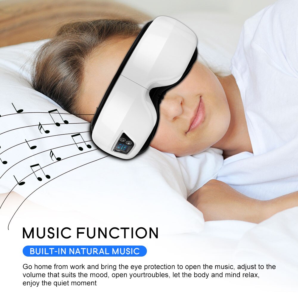 Eye Massager Pressure Therapy Bluetooth Electric Eyes Mask Massage Vibration Heating Air Pressure Beauty Eyes Care Tool Dropship - DreamWeaversStore