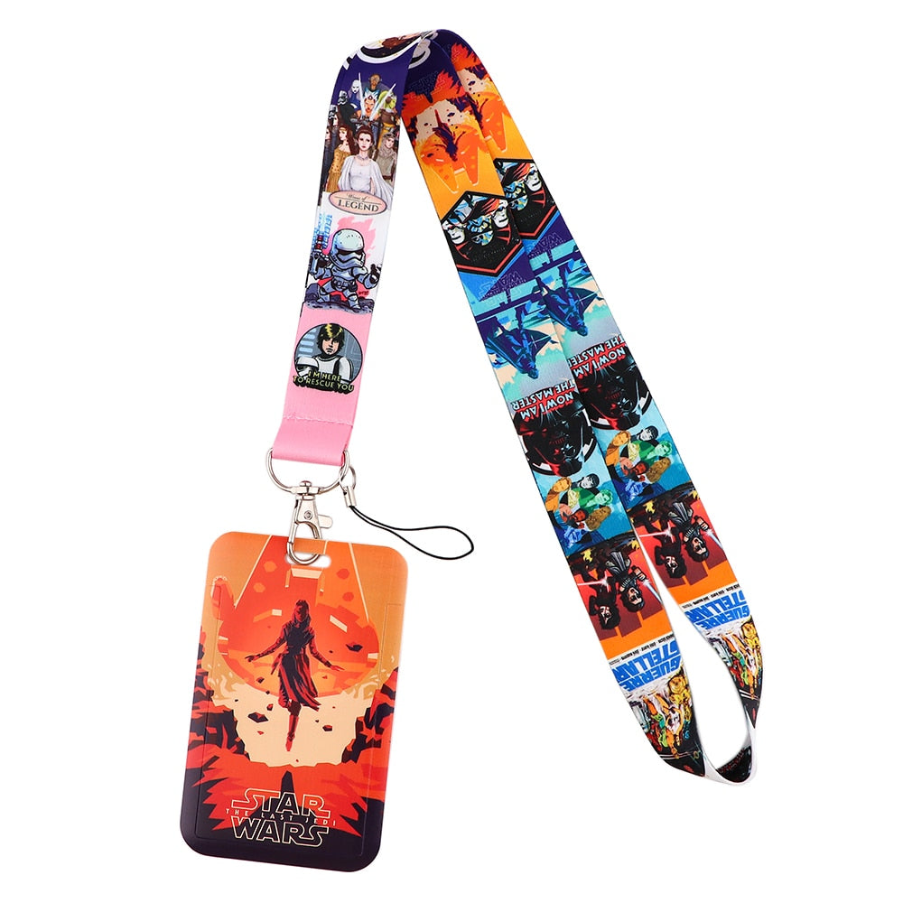 LT117 Star wars Yoda Baby Alien Lanyard Credit ID Badge Holder Key Rings Bag Student woman Travel Bank Card Cover Keychain Gifts - DreamWeaversStore