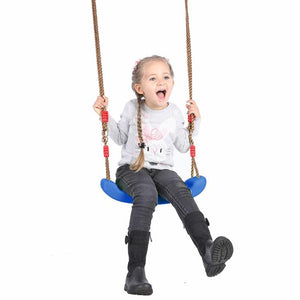 Platic Garden Swing Seats Kids Swing Toys for Children Outdoor Indoor Swings Height Adjustable Rope Hanging Climbing Seat Chair - DreamWeaversStore