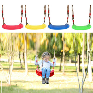 Platic Garden Swing Seats Kids Swing Toys for Children Outdoor Indoor Swings Height Adjustable Rope Hanging Climbing Seat Chair - DreamWeaversStore