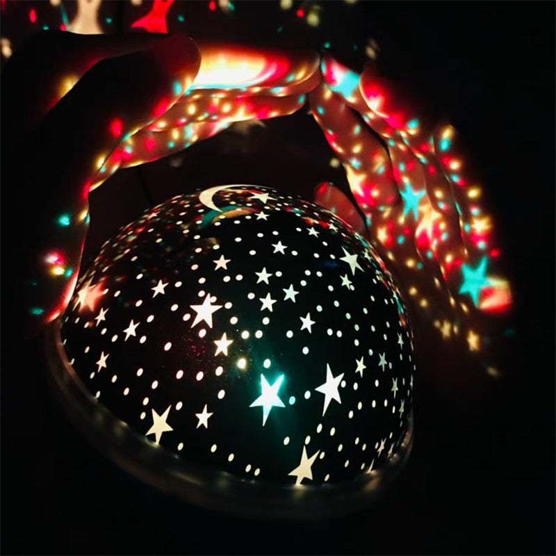 Novelty Luminous Toys Romantic Starry Sky LED Night Light Projector Battery USB Night Light Creative Birthday Toys For Children - DreamWeaversStore