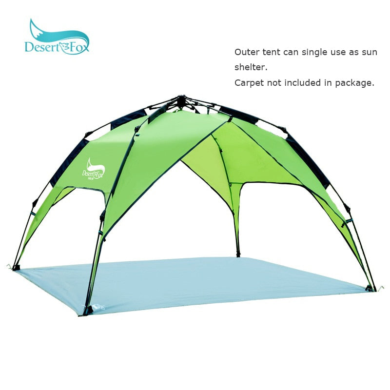 Desert&amp;Fox Automatic Tent 3-4 Person Camping Tent,Easy Instant Setup Protable Backpacking for Sun Shelter,Travelling,Hiking - DreamWeaversStore