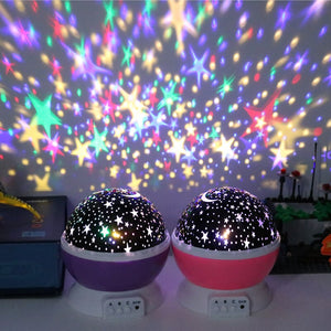 Novelty Luminous Toys Romantic Starry Sky LED Night Light Projector Battery USB Night Light Creative Birthday Toys For Children - DreamWeaversStore