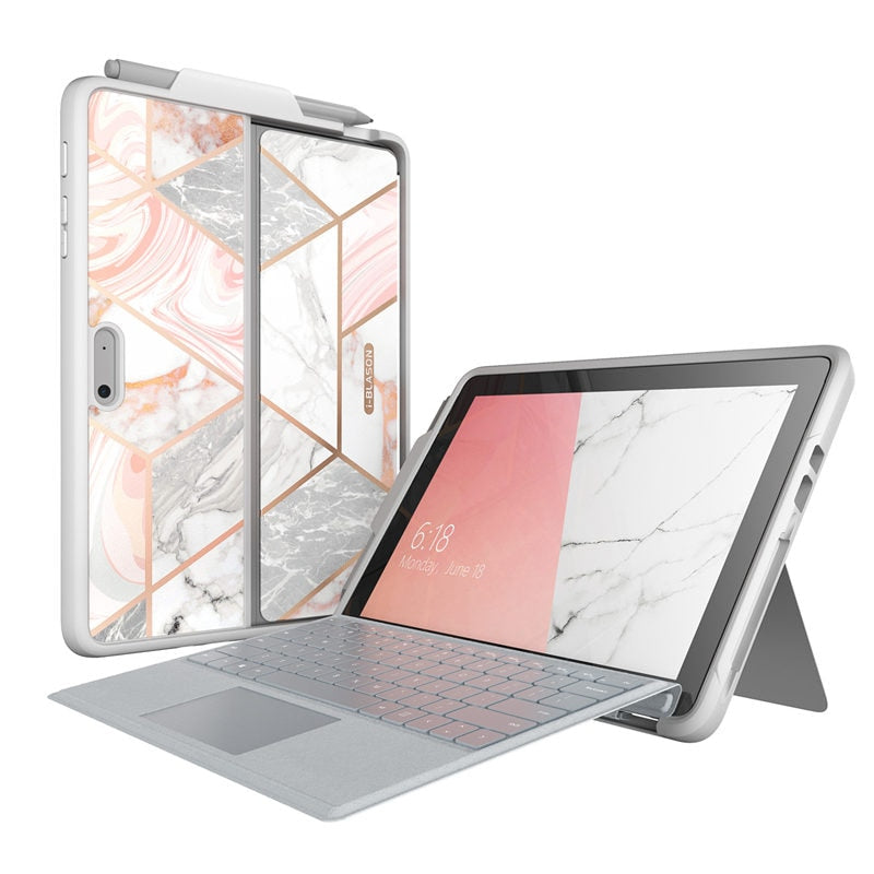 For Microsoft Surface Go 3 (2021) /Go 2 (2020) / Go Case (2018) I-BLASON Cosmo Marble Protective Cover with Pen Holder - DreamWeaversStore