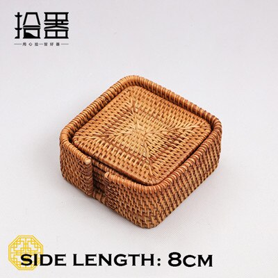 6pcs/lot Creative Coasters Set Cup Cushion Kungfu Tea Set Tableware Placemat Dish Mat Rattan Weave Cup Mat Pad Tea Accessories - DreamWeaversStore