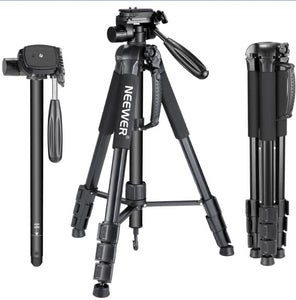 Neewer Camera Tripod Monopod Aluminum Alloy with 3-Way Swivel Pan Head Carrying Bag for Sony/Canon Portable 70 inches/177 cm - DreamWeaversStore