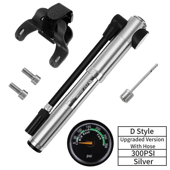 WEST BIKING 89G Portable Mini Bicycle Pump MTB Mountain Bike Pump 160 PSI High Pressure Cycling Hand Air Pump Ball Tire Inflator - DreamWeaversStore