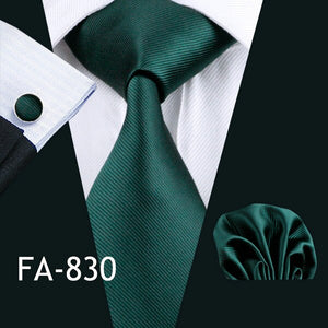 Barry.Wang 2018 New Arrival 20 Styles Blue Ties For Men 100% Silk Male Men&#39;s Tie Hanky Cufflinks Neck Tie Pocket Square Set - DreamWeaversStore