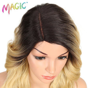 MAGIC Long Wavy Synthetic Hair Wig 22"Inch Side Part Wigs For Black Women New Colors Red Mixed Cosplay Wig Synthetic Wig - DreamWeaversStore