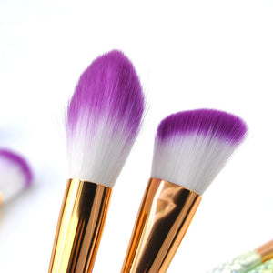 11pcs Mermaid Makeup Brushes Foundation Eyeliner Concealer Brushes Fish Tail Cosmetic brochas maquillaje Make up Brushes - DreamWeaversStore