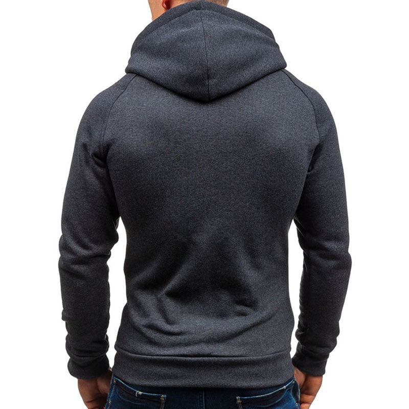 Men Hoodie Sweatshirt New Casual Solid Long Sleeve Mens Hoodies Slim Zipper Hooded Cardigan Sweatshirts Men Hoody Sweat Homme - DreamWeaversStore