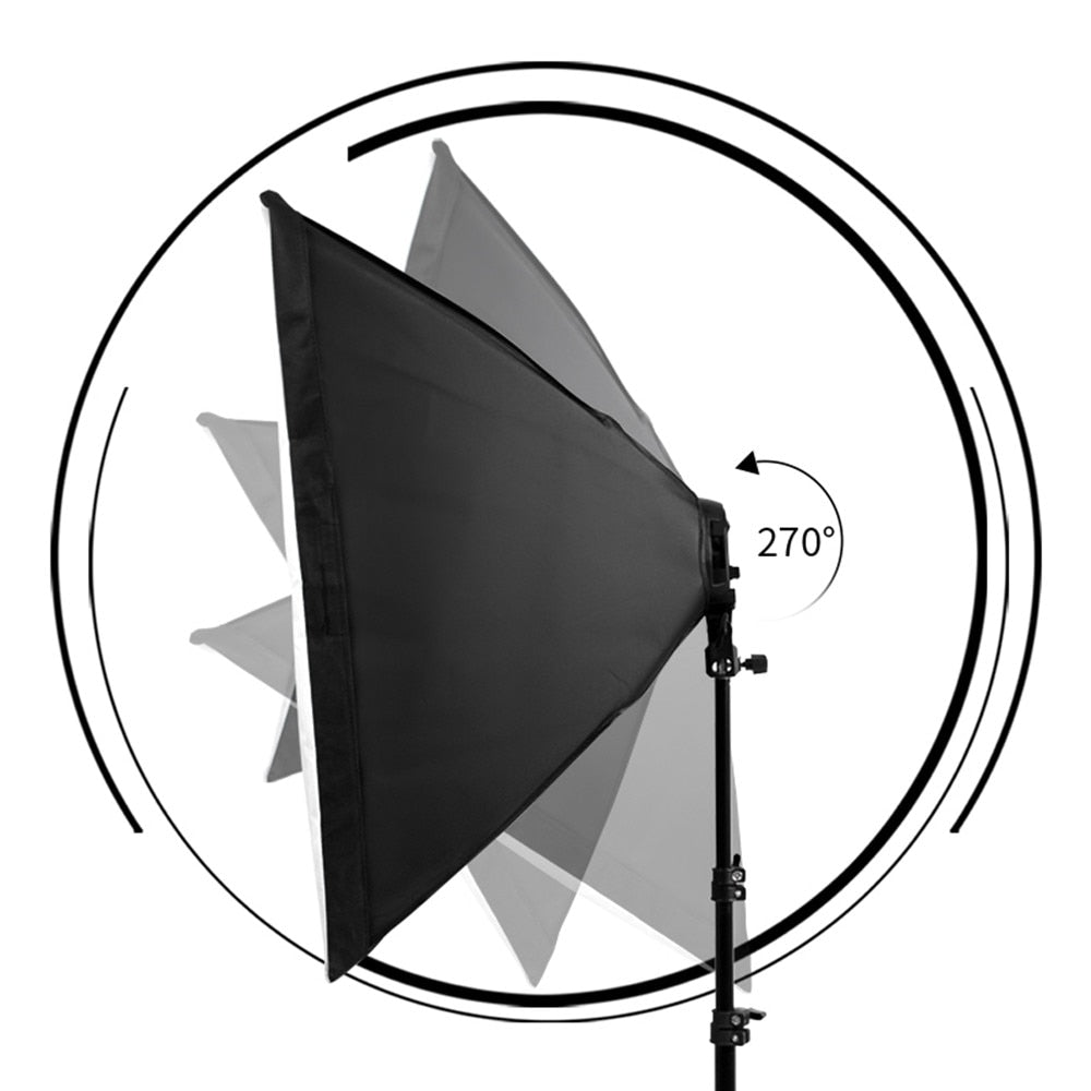 Photography Softbox Lighting Kits 50x70CM Professional Continuous Light System Soft Box For Photo Studio Equipment - DreamWeaversStore