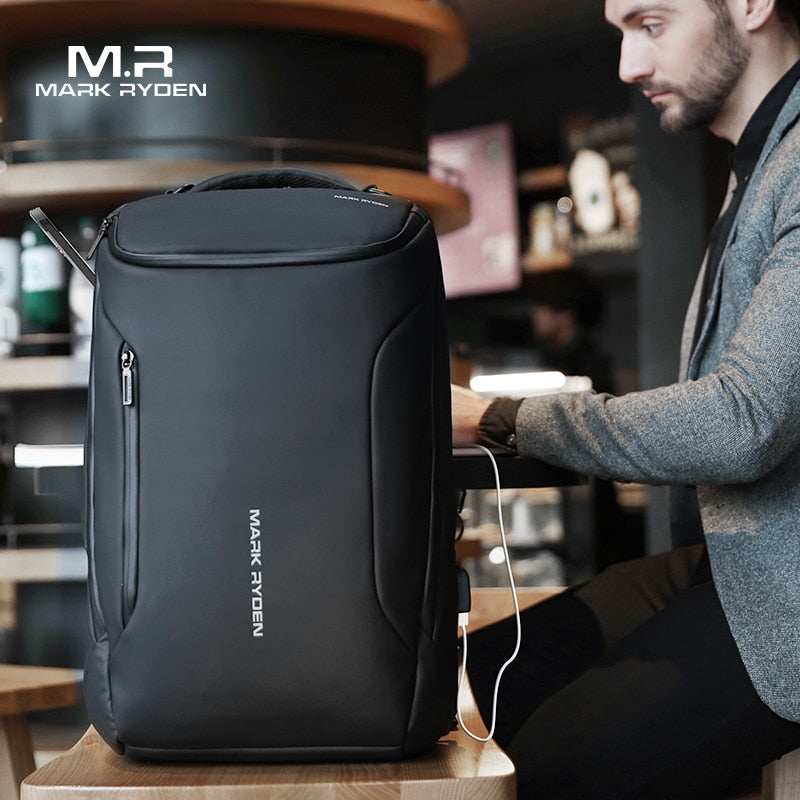 Mark Ryden New Business Backpack Anti Theft Fashion Men Multifunctional Waterproof Backpack 15.6 inch Computer Pouch USB Interfa - DreamWeaversStore