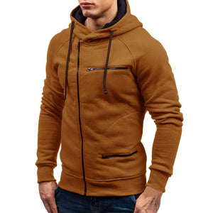 Men Hoodie Sweatshirt New Casual Solid Long Sleeve Mens Hoodies Slim Zipper Hooded Cardigan Sweatshirts Men Hoody Sweat Homme - DreamWeaversStore