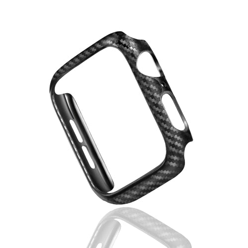 Carbon Fiber cover For Apple Watch case 42mm 44mm 38mm 40mm bumper Protective Ultra Thin Lines shell iwatch series 6 se 5 4 3 2 - DreamWeaversStore