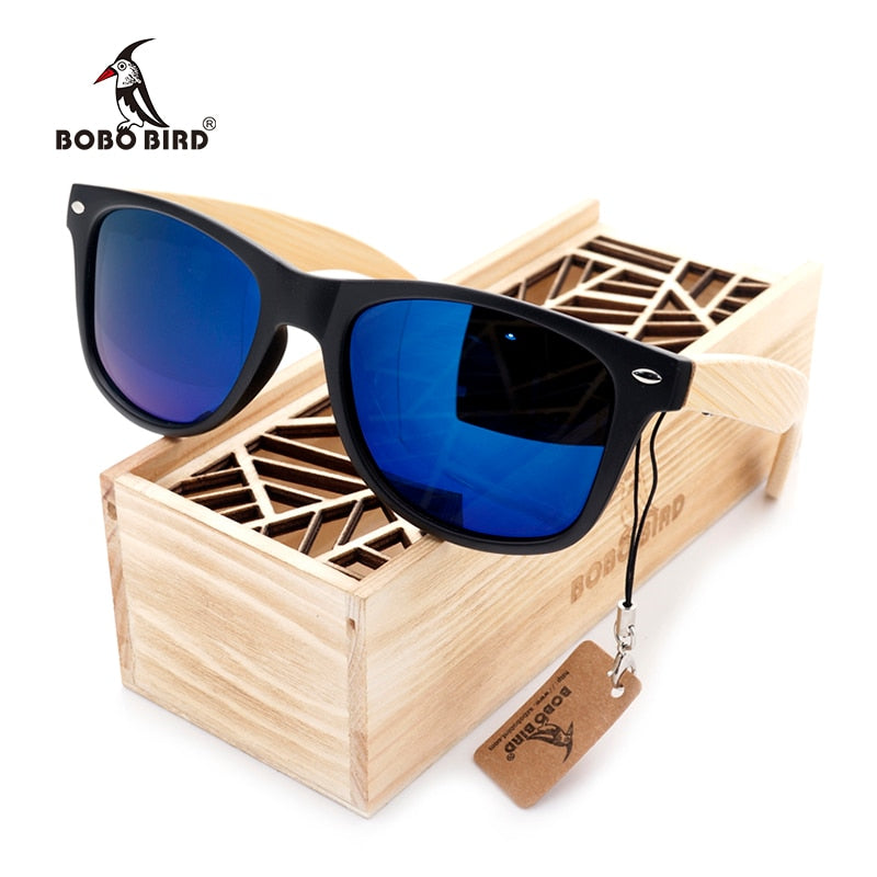 BOBO BIRD Square Vintage Sunglasses Men Women Wood Sun Glasses Retro Polarized oculos Brand - DreamWeaversStore