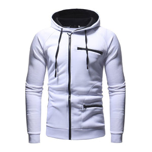 Men Hoodie Sweatshirt New Casual Solid Long Sleeve Mens Hoodies Slim Zipper Hooded Cardigan Sweatshirts Men Hoody Sweat Homme - DreamWeaversStore