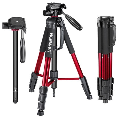 Neewer Camera Tripod Monopod Aluminum Alloy with 3-Way Swivel Pan Head Carrying Bag for Sony/Canon Portable 70 inches/177 cm - DreamWeaversStore