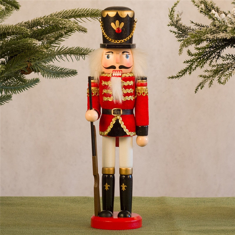 European-style cloth-covered nutcracker soldier puppet Christmas 30CM Christmas wine cabinet set-up decorations abc223 - DreamWeaversStore