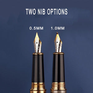 Luxury Jinhao Double Dragon Fountain Pen Writing Ink pens gift Iridium M Nib Advanced Craft Writing Single or with gift pen box - DreamWeaversStore