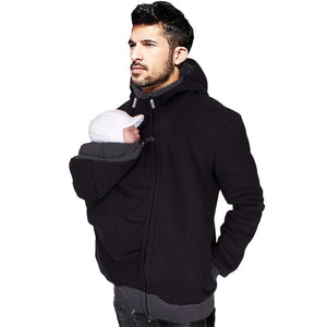 Winter Maternity Clothes Fashion Daddy Baby Carrier Jacket Kangaroo Warm Maternity Hoodies Men Outerwear Coat For Pregnant Woman - DreamWeaversStore