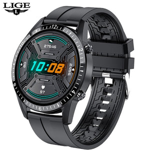 LIGE 2022 Full circle touch screen steel Band luxury Bluetooth call Men smart watch Waterproof Sport Activity fitness watch+box - DreamWeaversStore