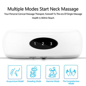 Electric Neck Massager &amp; Pulse Back 6 Modes Power Control Far Infrared Heating Pain Relief Tool Health Care Relaxation Machine - DreamWeaversStore