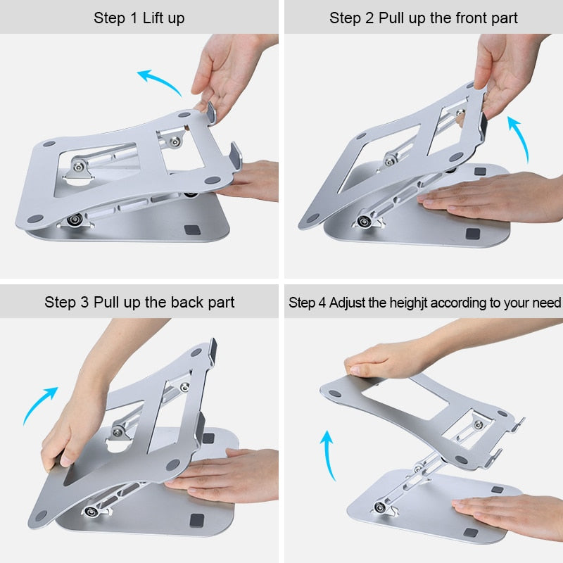 MC 515 Laptop Stand Adjustable Aluminum Alloy Notebook Stand Compatible with 10-17 Inch Laptop Portable Laptop Holder - DreamWeaversStore