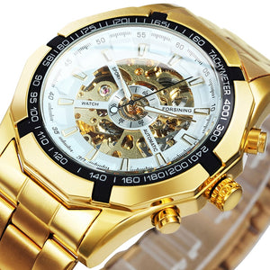 Winner Watch Men Skeleton Automatic Mechanical Watch Gold Skeleton Vintage Man Watch Mens Watches Top Brand Luxury часы мужские - DreamWeaversStore