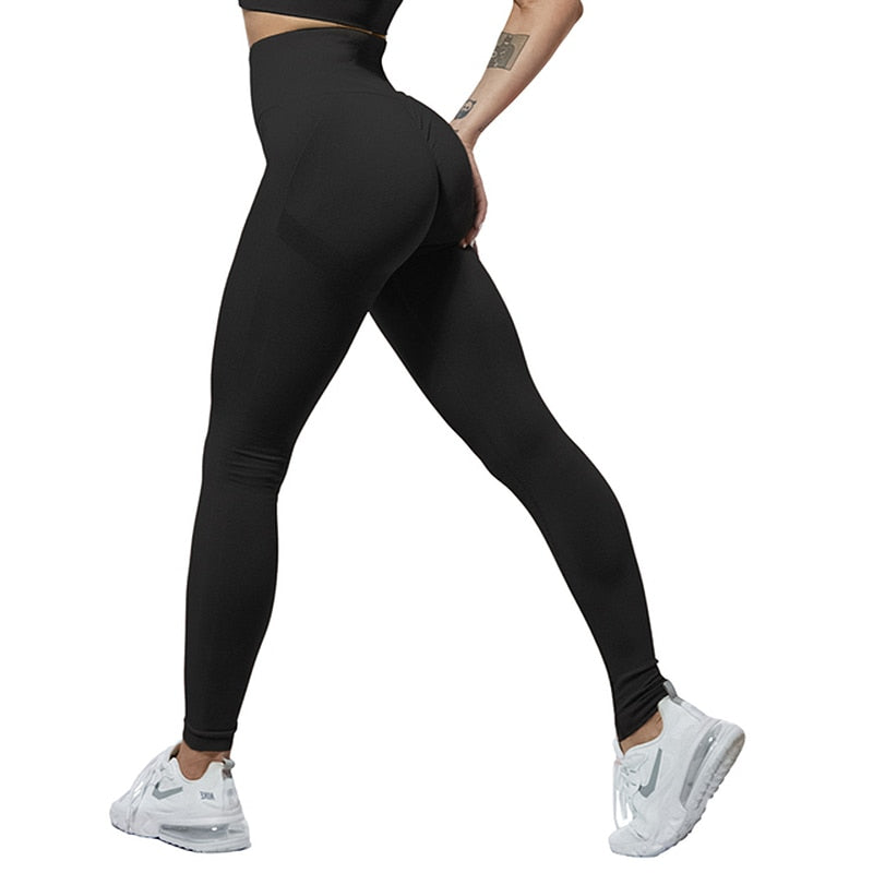 FITTOO Leggings Women Seamless Smile Sexy Leggins Mujer High Waist Push Up Women's Sports Pants Gym Exercise Female Clothing - DreamWeaversStore