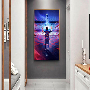 Soccer Abstract Player Posters Sports Star Print Paintings Modern Soccer Wall Art Pictures For Living Room Decor - DreamWeaversStore