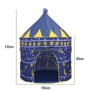 Play Tent Portable Foldable Tipi Prince Folding Tent Children Boy Cubby Play House Kids Gifts Outdoor Toy Tents Castle - DreamWeaversStore