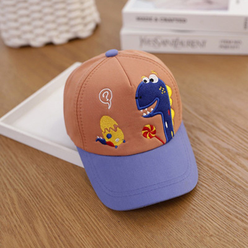 Cartoon Dinosaur Children Baseball Cap Summer Autumn Boys Corduroy Adjustable Sun Hat Cute Casual Outdoor Baby Caps - DreamWeaversStore