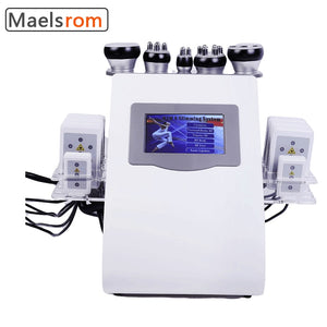 6 in 1 Cavitation Machine Body Shaping Devices 8 Laser Pads Radio Frequency RF 40K Cavi Vacuum Lipo Fat Burning Wrinkle Removal - DreamWeaversStore