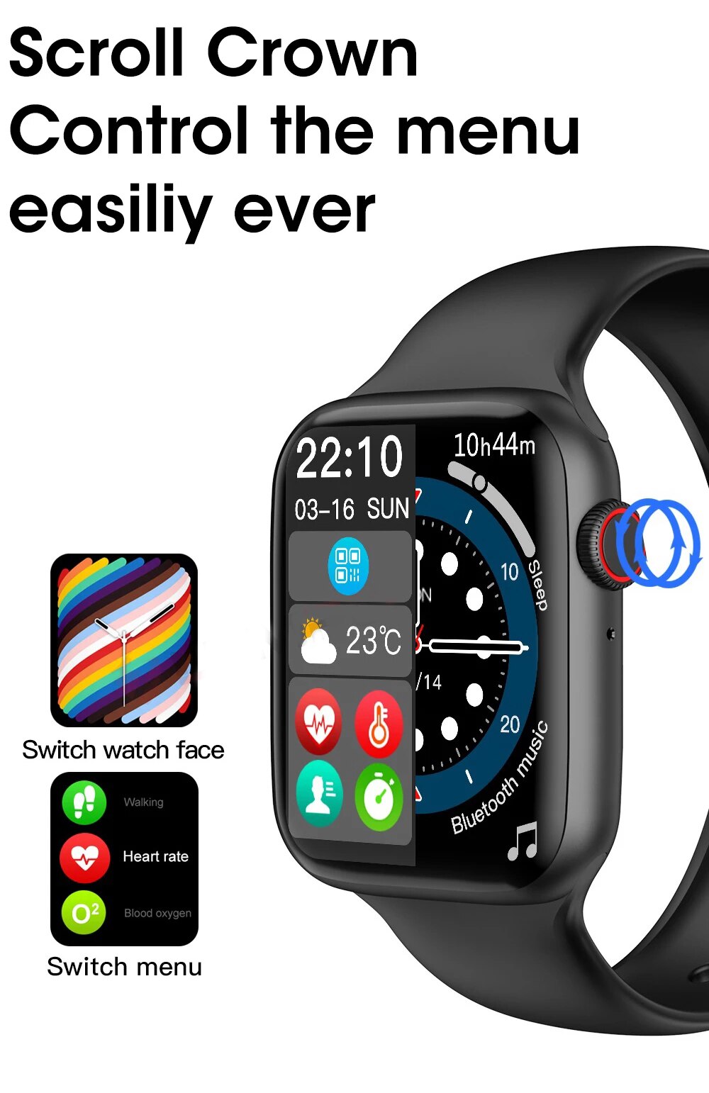 New IWO W37 Series 7 Smart Watch Bluetooth Call 1.75 Inch Split Screen Password Sports Smartwatch For Apple Huawei Phone Watch 7 - DreamWeaversStore