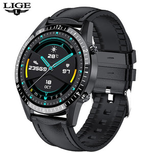 LIGE 2022 Full circle touch screen steel Band luxury Bluetooth call Men smart watch Waterproof Sport Activity fitness watch+box - DreamWeaversStore