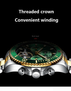 2021 Ailang Brand automatic winding mechanical Tourbillon men mechanical wristwatches waterproof fashion Luminous watch for men - DreamWeaversStore