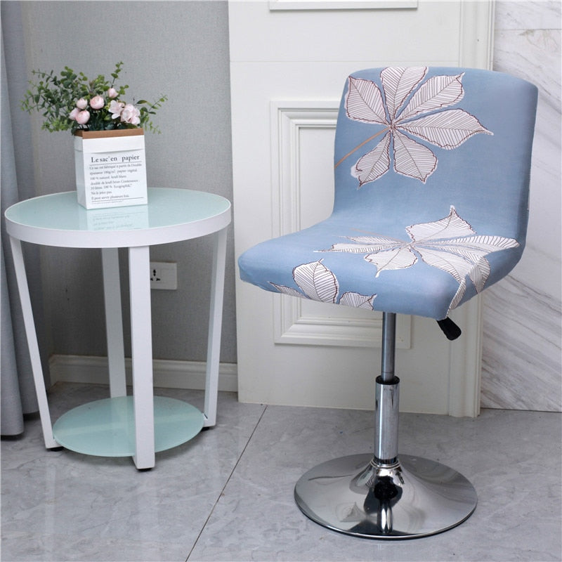 Stretch Bar Stool Low Back Bar Chair Cover with Back Spandex Seat Case Dining Chair Cover Bar Chair Seat Cover Office Seat Case - DreamWeaversStore