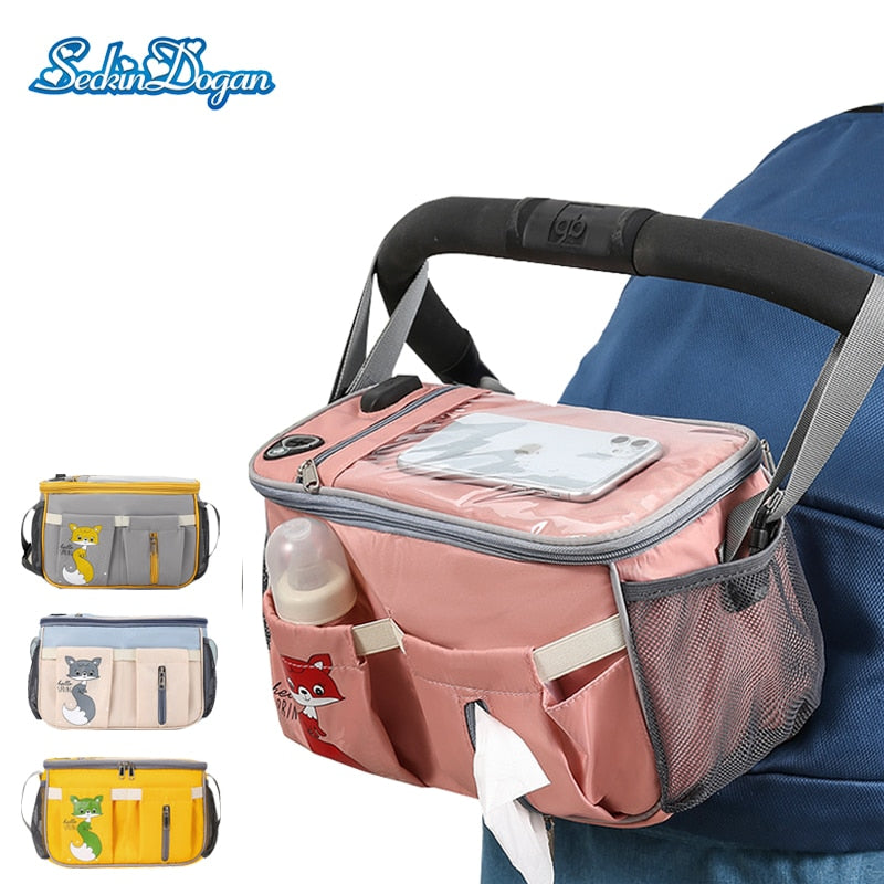 SeckinDogan Baby Stroller Bag Large Capacity Diaper Bags Outdoor Travel Hanging Carriage Mommy Bag Infant Care Organizer - DreamWeaversStore