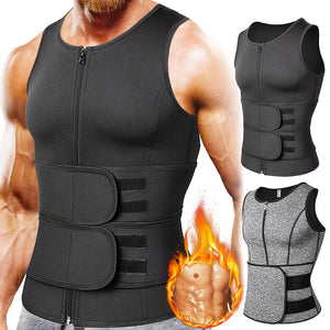 Men Body Shaper Waist Trainer Vest Slimming Shirt Sauna Sweat Vest Compression Undershirt Shapewear Fat Burner Workout Tank Tops - DreamWeaversStore