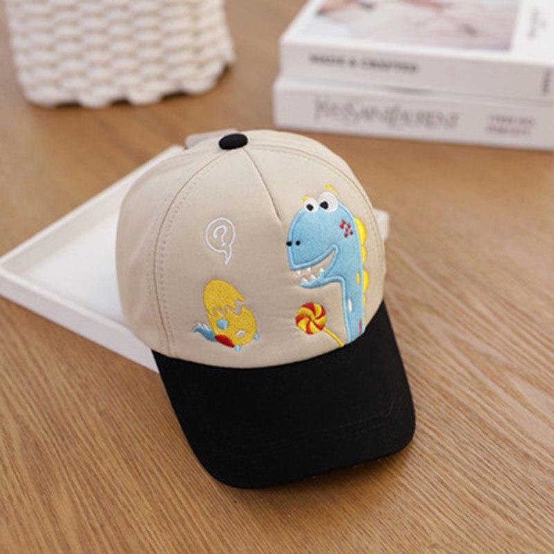 Cartoon Dinosaur Children Baseball Cap Summer Autumn Boys Corduroy Adjustable Sun Hat Cute Casual Outdoor Baby Caps - DreamWeaversStore