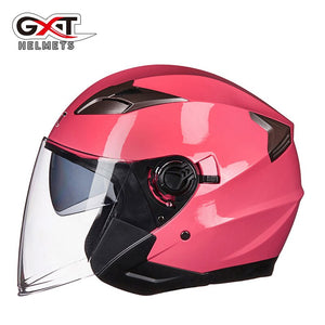 New GXT dual lens motorcycle helmet open face motorcycle helmet electric safety helmet women&#39;s summer unisex  motorcycle helmet - DreamWeaversStore