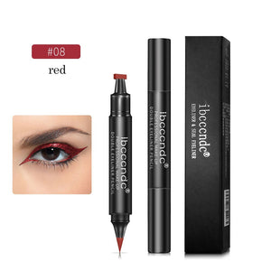 IBCCCNDC Brand Makeup Black Eye Liner Liquid Pencil Quick Dry Waterproof Black Double-ended Makeup Stamps Wing Eyeliner Pencil - DreamWeaversStore