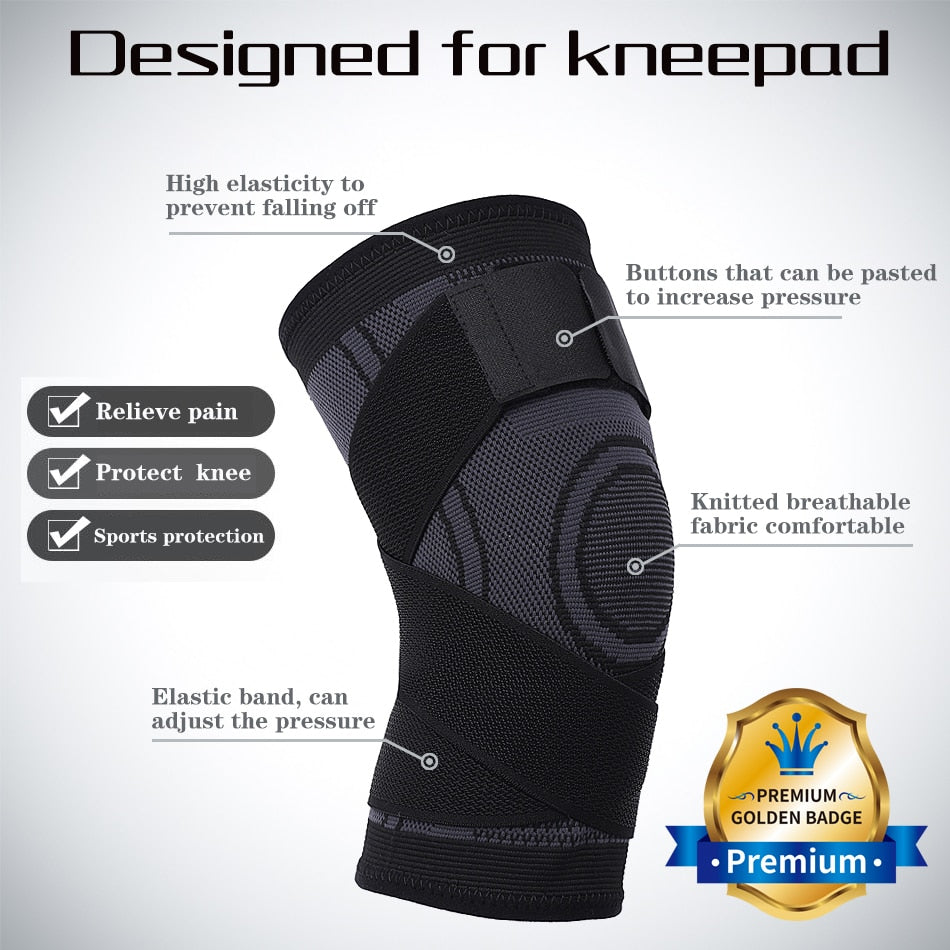 Worthdefence 1/2 PCS Knee Pads Braces Sports Support Kneepad Men Women for Arthritis Joints Protector Fitness Compression Sleeve - DreamWeaversStore